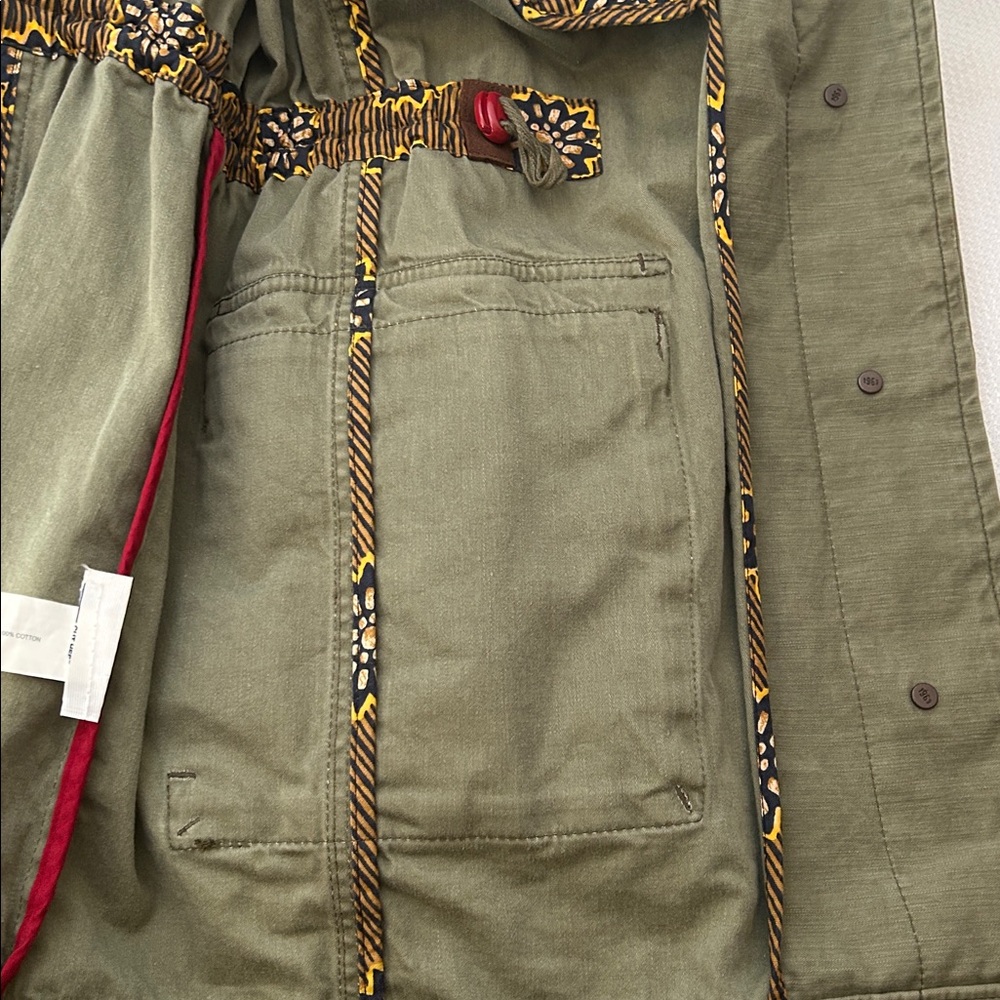 GAP Women’s XL Army Green 100% Cotton Heavy Duty Button Front Utility Jacket - Picture 7 of 12